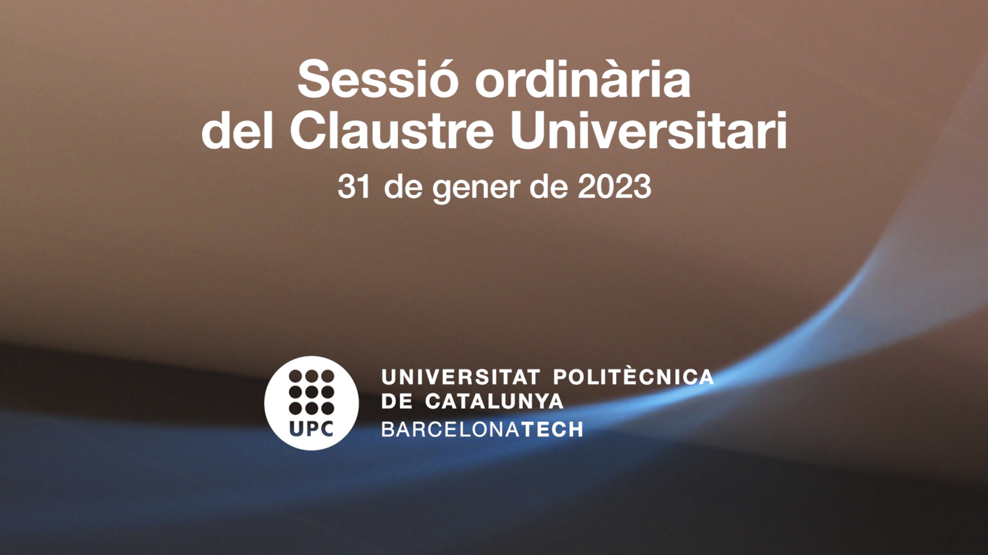 Sessió ordinària del Claustre Universitari del 31 de gener de 2023